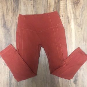 Burnt Sienna Lululemon Training Pants